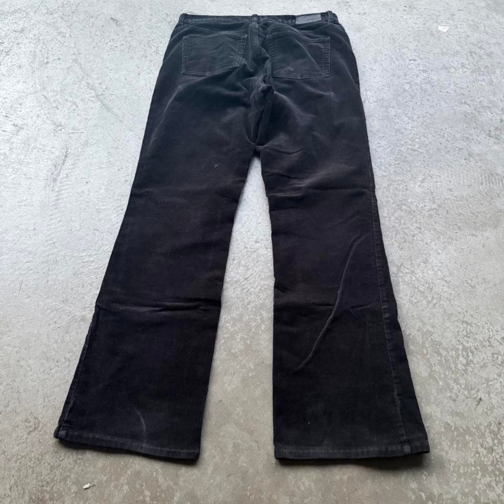 Early 2000s Women's Chaps Ralph Lauren Black Corduroy Flare Pants Femme Classy